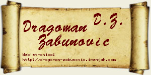 Dragoman Zabunović vizit kartica